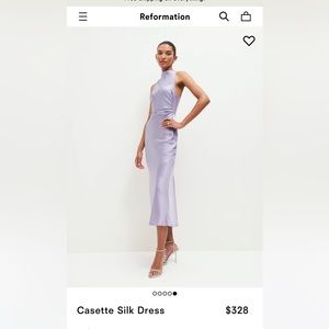 Beautiful reformation dress! Cassette silk style in purple